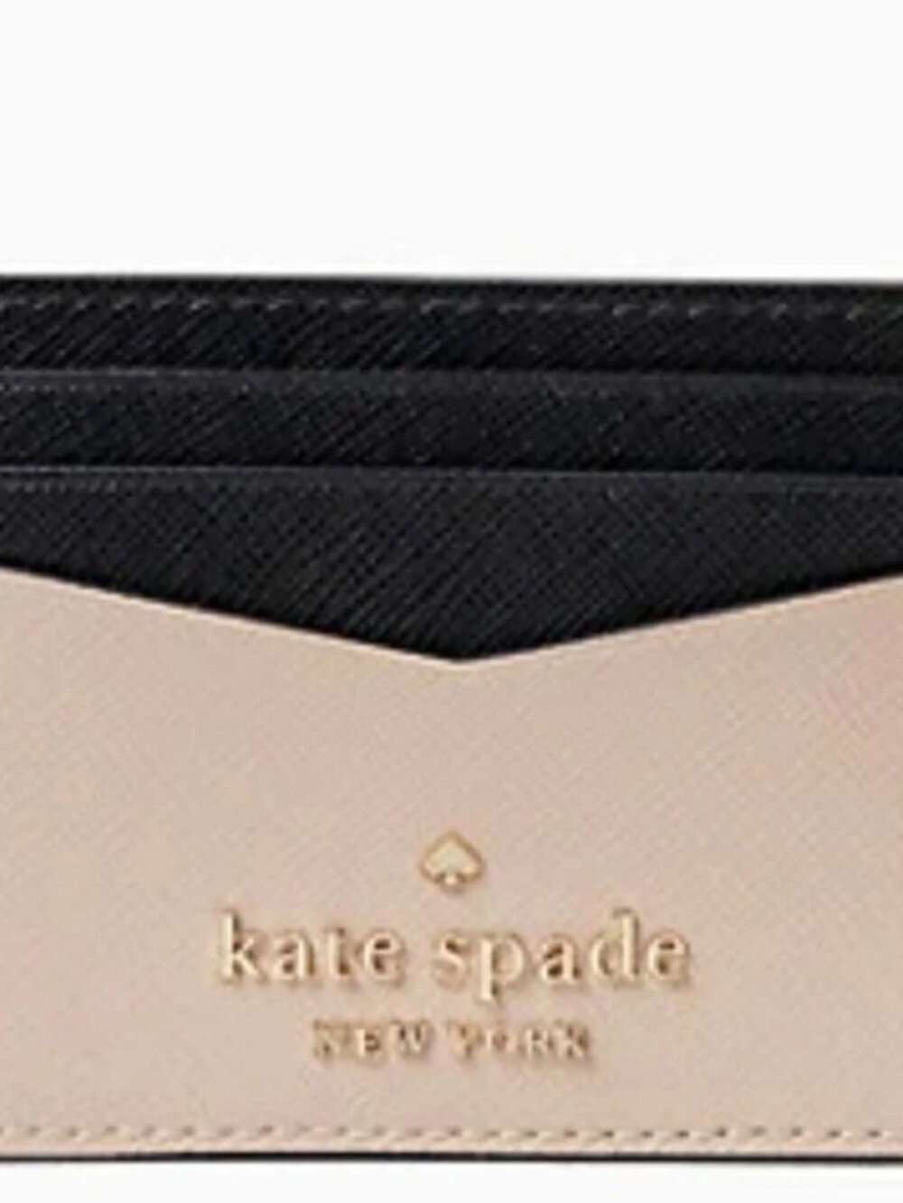 Kate Spade Black and Cream Card Holder
